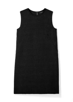 Online St. John Bonded Tweed Shift Dress Black
