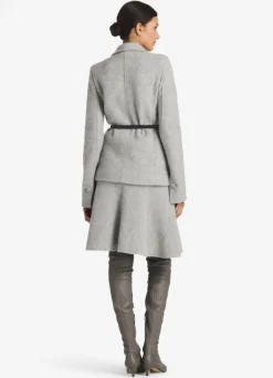 Outlet St. John Brushed Wool and Mohair Jacket Light Heather Gray