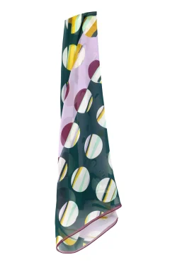 Discount St. John Collage Dot Silk Scarf Amethyst Multi