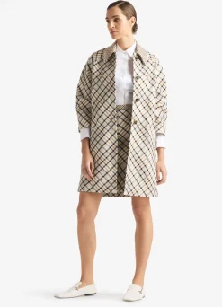 Hot St. John Double Face Check Jacket Stone Multi