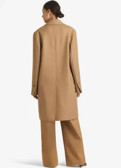 Hot St. John Double-Face Wool and Cashmere Blend Coat Camel