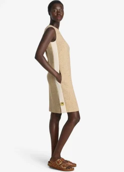 Online St. John Italian Tweed Contrast Trim Dress Light Sand