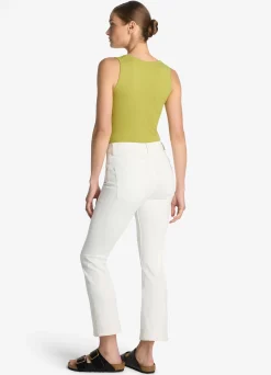 St. John Jersey Knit Tank Chartreuse