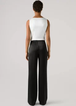 Sale St. John Kate Elastic Back Waistband Pant Midnight