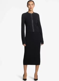 Discount St. John Knit Zip Jacket Black