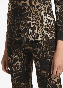 Best St. John Leopard Jacquard Jacket Caramel Multi