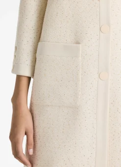 Outlet St. John Light Sequin Knit Jacket Ecru