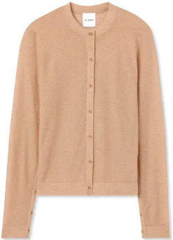 St. John Lurex Jersey Knit Cardigan Light Blossom