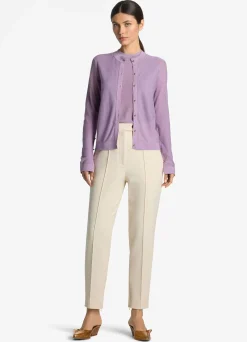 Discount St. John Lurex Jersey Knit Cardigan Amethyst