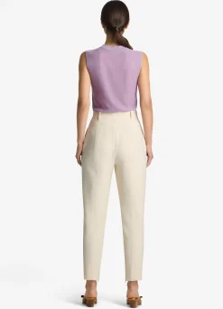 Clearance St. John Lurex Jersey Knit Shell Amethyst