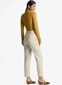 St. John Lurex Jersey Knit Turtleneck Sunflower