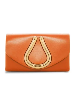 Hot St. John Mini Loop Leather Clutch Mandarino