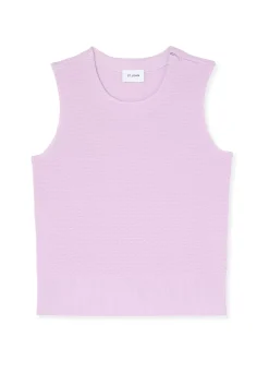 Hot St. John Pique Knit Shell Amethyst