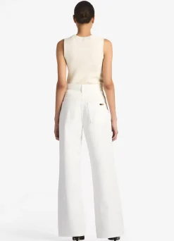 Hot St. John Pique Knit Shell Ecru