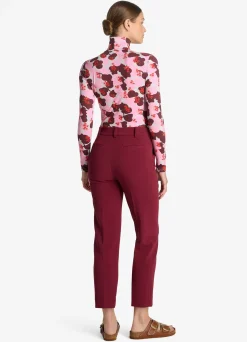 Discount St. John 60s Floral Print Nuda Turtleneck Light Blush Multi