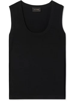 Best St. John Santiago Knit Scoop Neck Shell Black