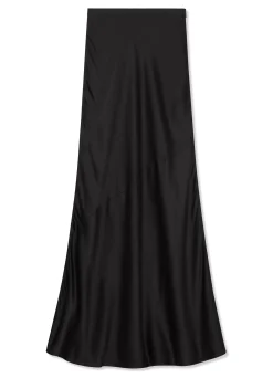 St. John Satin Gown Skirt Black