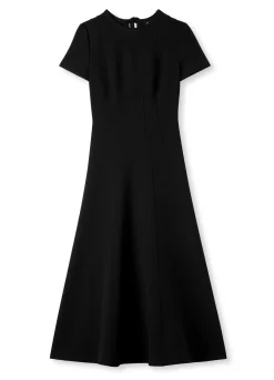 Online St. John Short Sleeve Dress Black