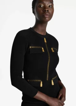 Best St. John SJ Signature Trompe L Oeil Dress Black