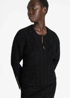 Best St. John Sparkly Stretch Knit Skirt Black Multi