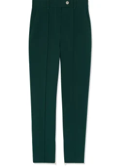 Best St. John Stretch Cady High Waist Pant Spruce