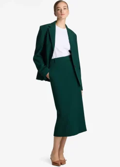 Sale St. John Stretch Cady Jacket Spruce