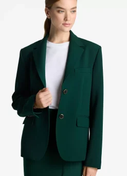 Sale St. John Stretch Cady Jacket Spruce