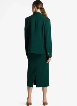 Hot St. John Stretch Cady Skirt Spruce