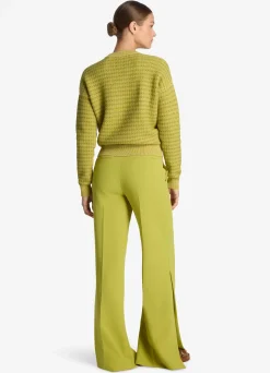Sale St. John Stretch Italian Knit Cady Pant Mint