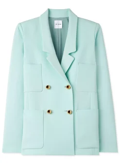 Clearance St. John Stretch Italian Knit Cady Jacket Mint