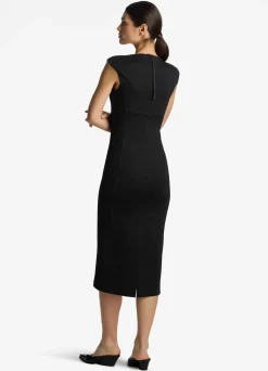 Best St. John Stretch Jersey Dress Black
