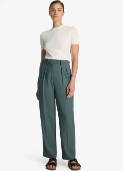 Best St. John Stretch Knit Short Sleeve Top Ecru