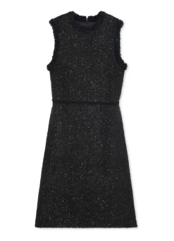 Sale St. John Stretch Sequin Dress Black