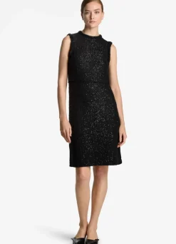 Sale St. John Stretch Sequin Dress Black