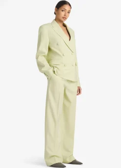 New St. John Stretch Wool Grain de Poudre Jacket Light Hyacinth