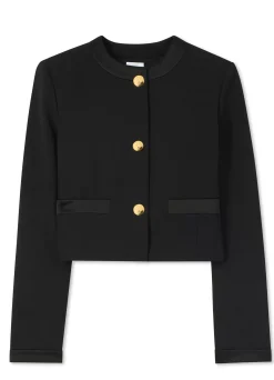 Outlet St. John Stretch Wool Jacket Black