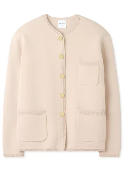 Outlet St. John Textured Stretch Twill Jacket Light Peony