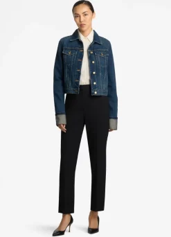 Clearance St. John The Melrose Jean Jacket Dark Indigo