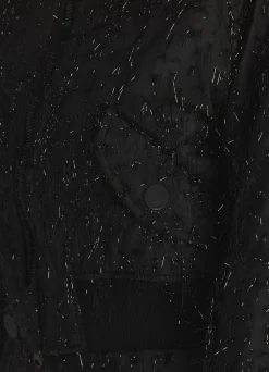 Outlet St. John Tinsel Taffeta Bomber Jacket Black